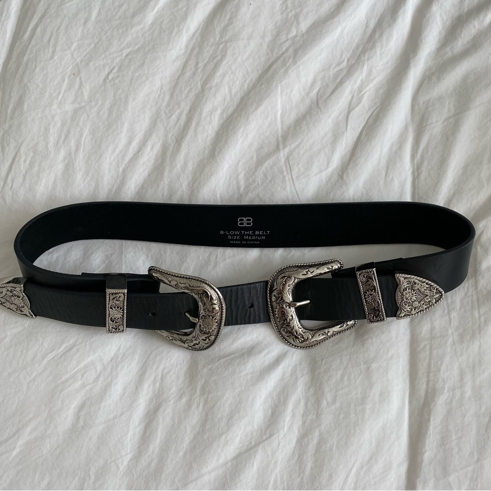 B-low the belt double buckle belt